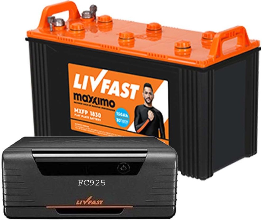 Livfast MXFP 1830 FC 925 Flat Plate Inverter Battery Price in