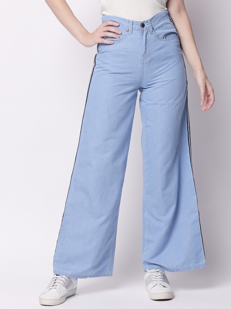 Buy Women High-Rise Wide-Leg Trousers Online at Best Prices in India -  JioMart.