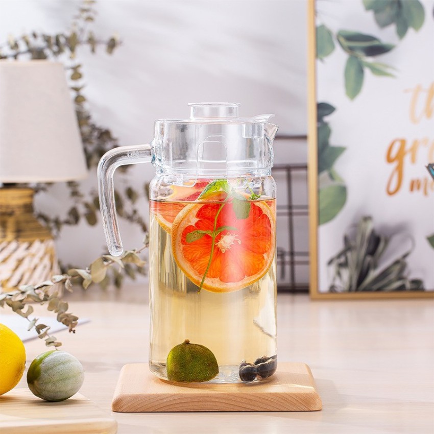  Mason Jar Fruit Infuser Water Pitcher, Glass Pitcher