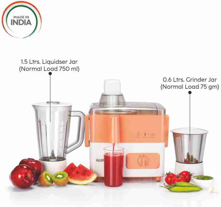 Glen 4012 SA 500 Juicer Mixer Grinder 2 Jars Orange Price in