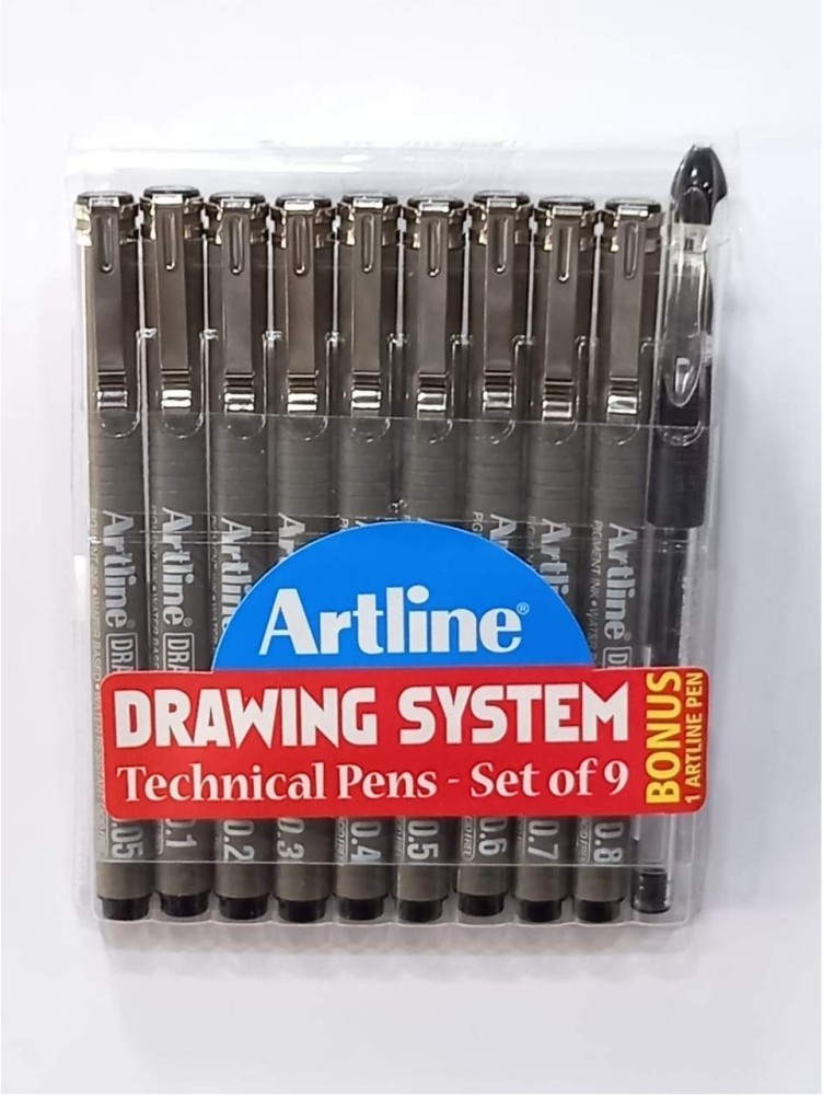 Artline Drawing System Technical Drawing Pen Black 0.6 mm