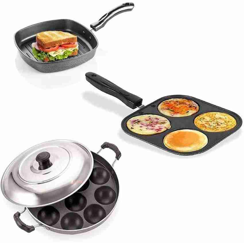 Blu Bel Cast Iron 12 Cavity Paniyaram/Appe Pan/Paddu/Appam Maker Tawa 30 cm  diameter with Lid Price in India - Buy Blu Bel Cast Iron 12 Cavity Paniyaram /Appe Pan/Paddu/Appam Maker Tawa 30 cm