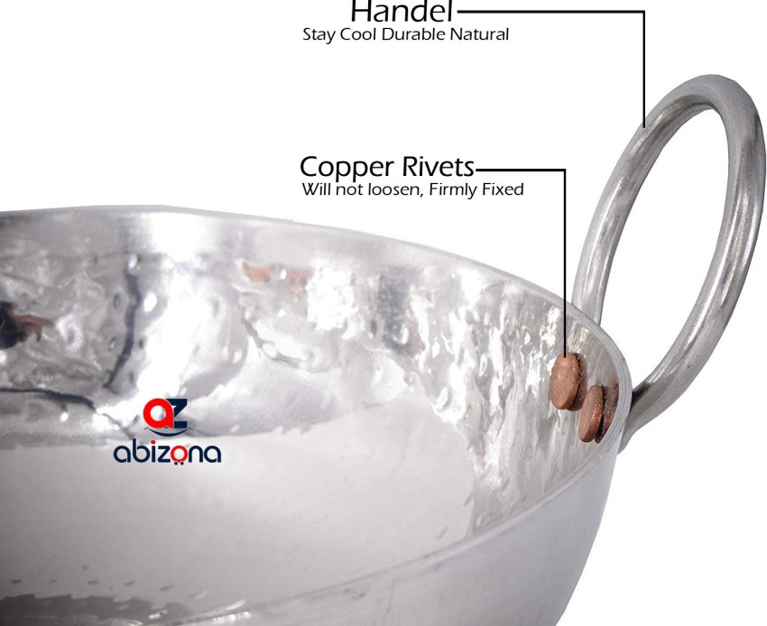 Copper Coated Stainless Steel Kadai - 850 ml