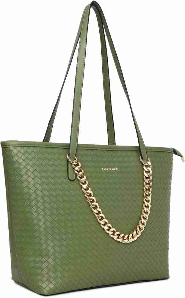 Fastrack Green Shoulder Bag Textured Olive Shoulder Bag Olive