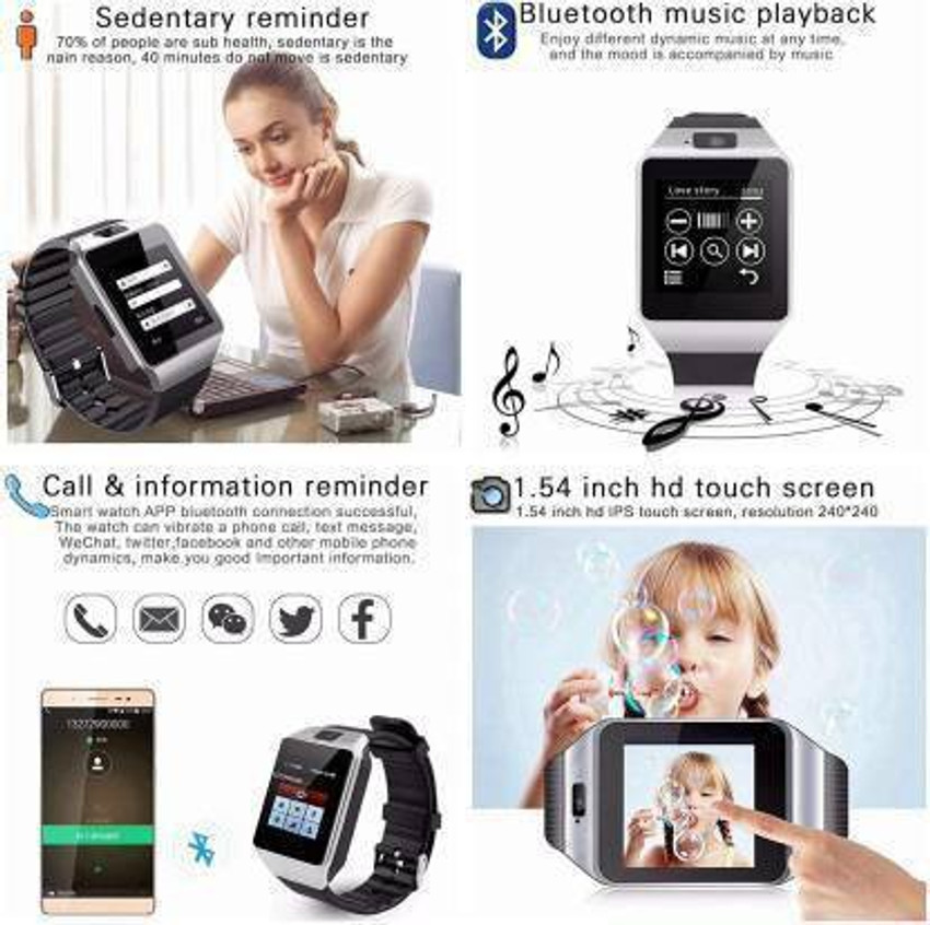 Bluetooth wrist watch with incoming top call indicator