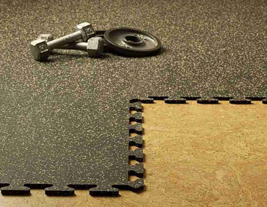 jumprfit EPDM Rubber Interlocking Tiles Exercise Mat Protective