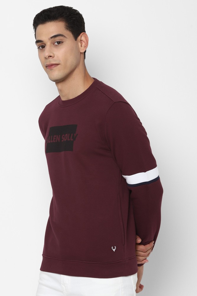 Allen solly maroon online sweatshirt