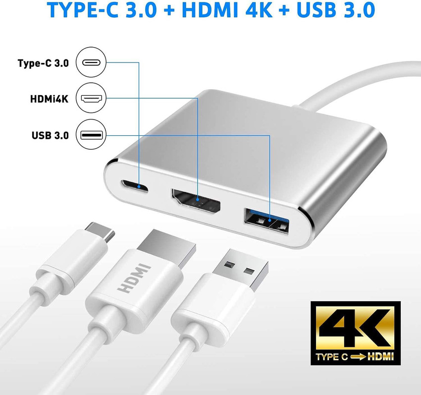 MVTECH MULTIPORT ADAPTER TYPE C 3.O Type C Multiport Male to HDMI USB 3.0 USB C Hub Adapter HDMI Connector Laptop Accessory USB Hub Price in India Buy MVTECH MULTIPORT ADAPTER TYPE C