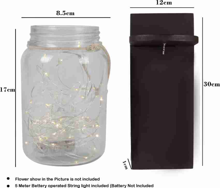 Homesake Rustic Mason Jar Wall Scones with Firefly String Lights Price in  India - Buy Homesake Rustic Mason Jar Wall Scones with Firefly String  Lights online at