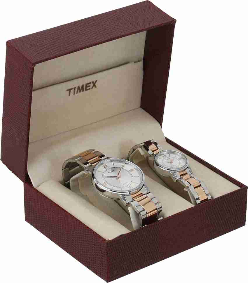 Timex couple hotsell watches rose gold