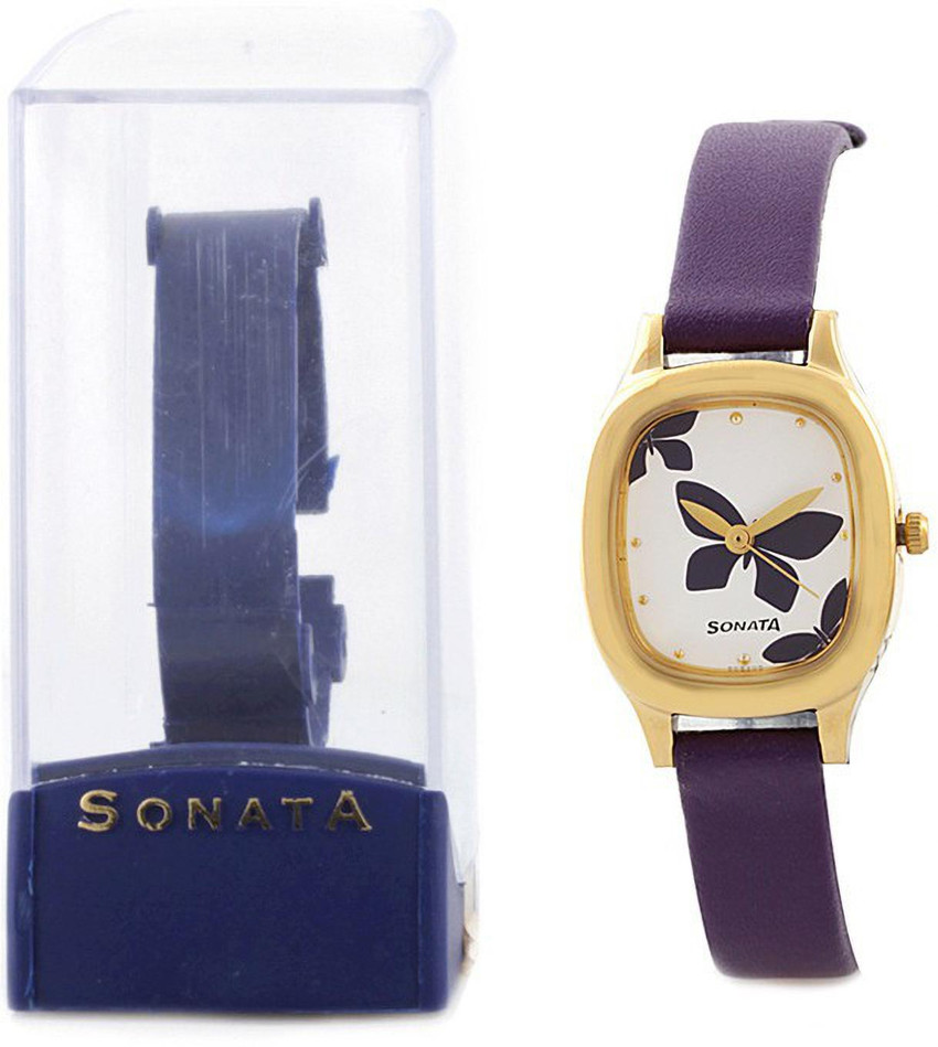 Sonata yuva gold analog watch on sale