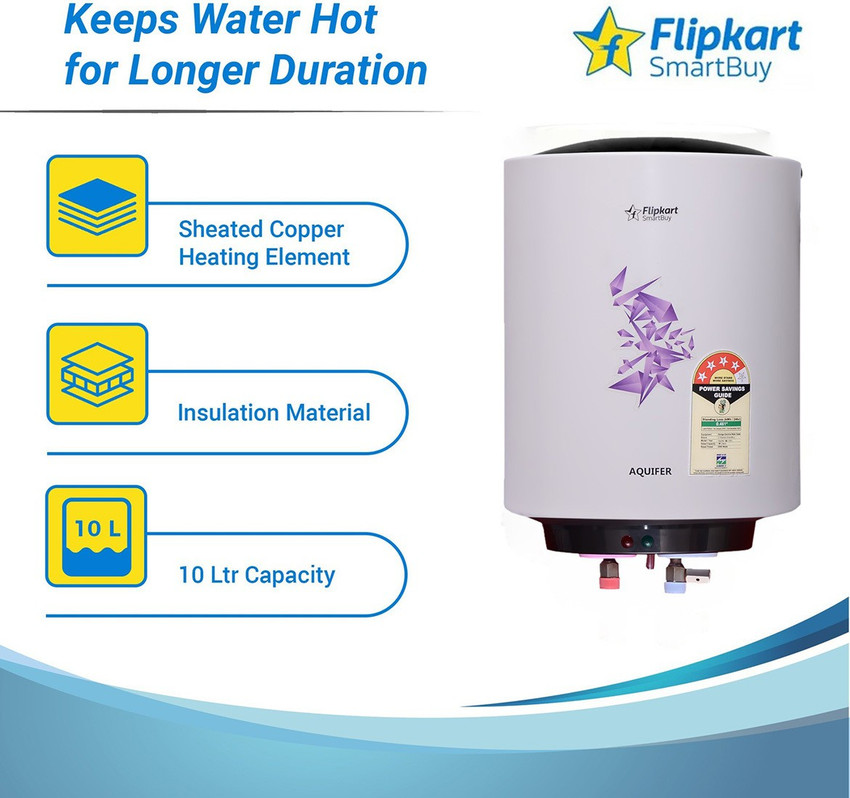 Flipkart SmartBuy 10 L Storage Water Geyser (Flipkart SmartBuy 10 L Storage Water  Geyser, Sheen White) Price in India - Buy Flipkart SmartBuy 10 L Storage Water  Geyser (Flipkart SmartBuy 10 L