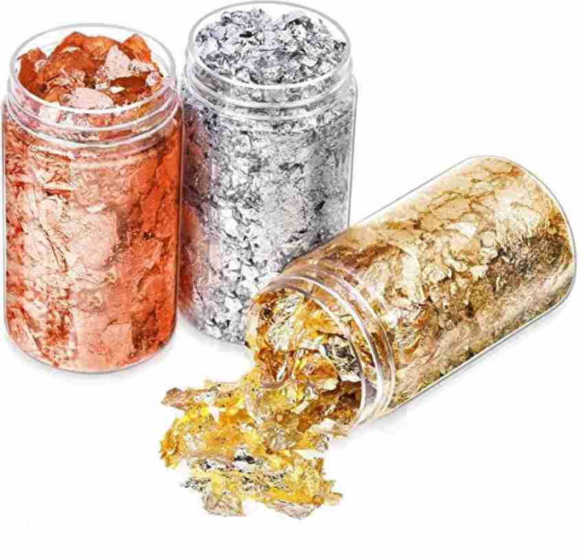 GOLDEN STAR WARAQ CO. Gold, Silver Copper Foil Leaf Flakes for Resin and  Craft Decoration - Gold, Silver Copper Foil Leaf Flakes for Resin and Craft  Decoration . Buy GOLD FLAKES 3