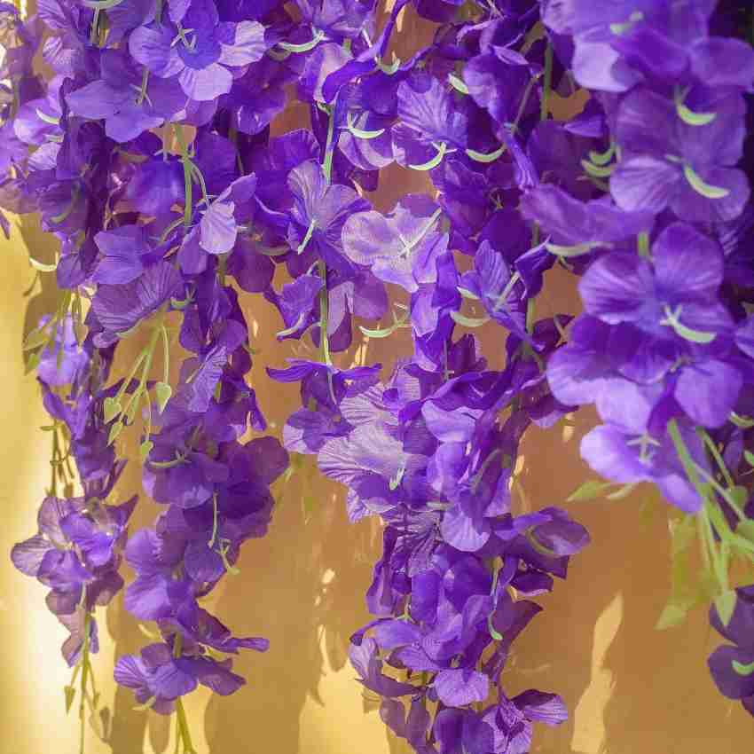 DELMOHUT wisteria flower Purple Westeria Artificial Flower Price in India -  Buy DELMOHUT wisteria flower Purple Westeria Artificial Flower online at