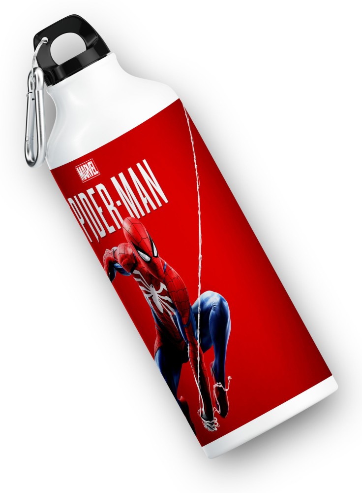 Printed Water Bottle - Red/Spider-Man - Kids