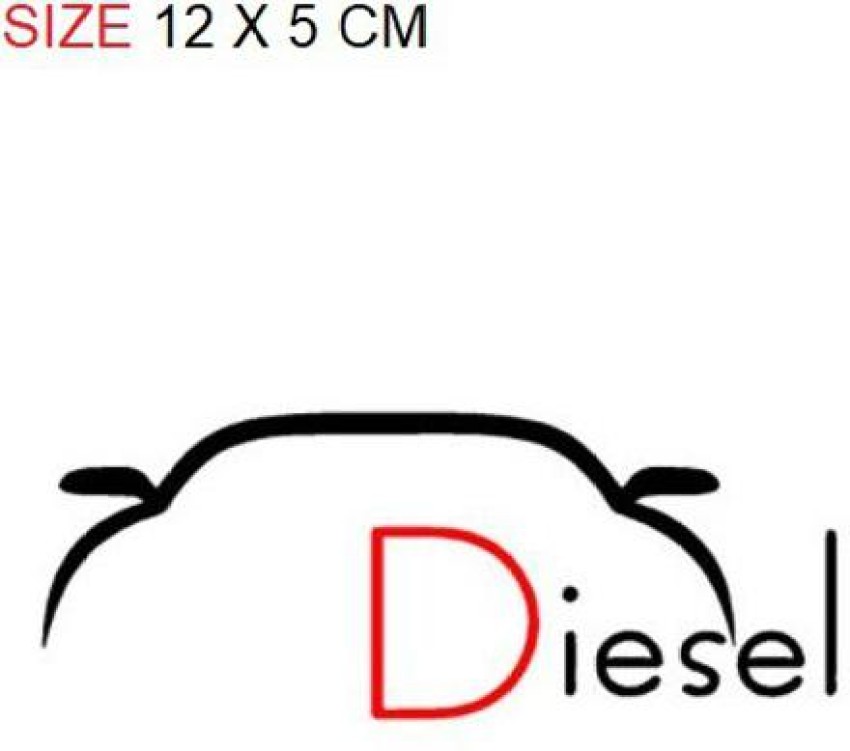 indnone® Diesel Only Logo Car Sticker for Car. Car Sticker Stylish
