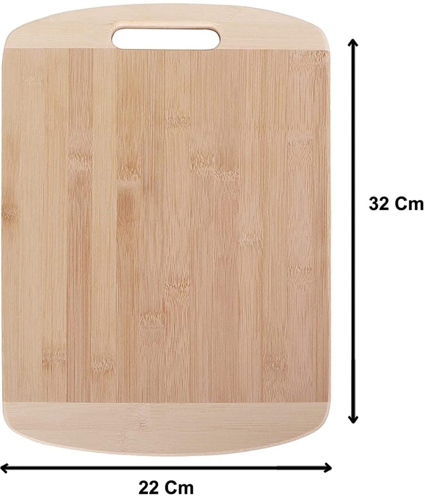 Bamboo Chopping Board with Metal Handle – Rusabl