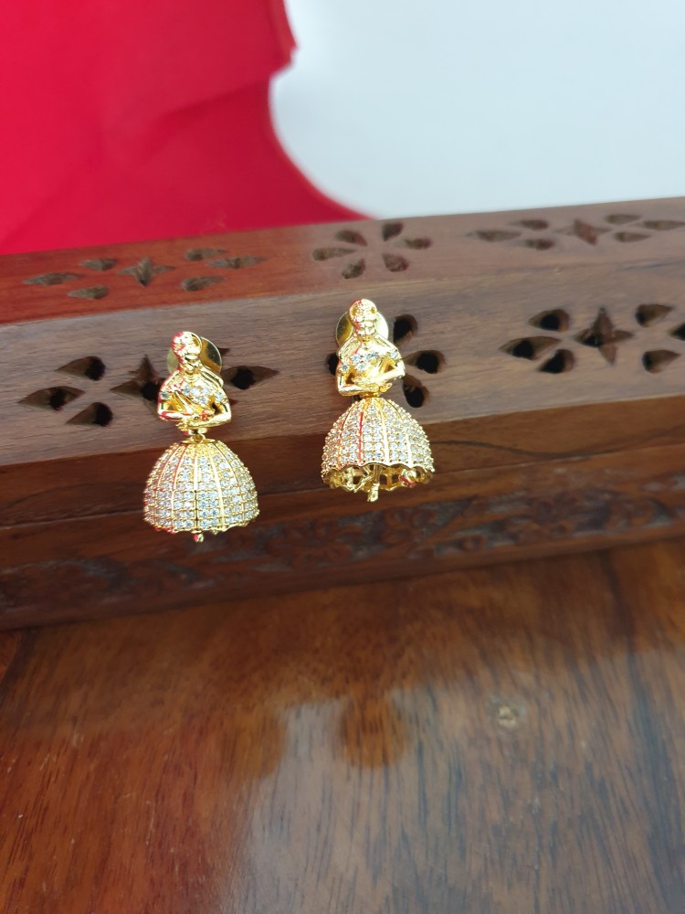 Gold earrings butta on sale model