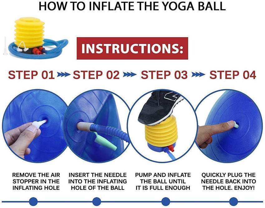 Inflating exercise ball deals