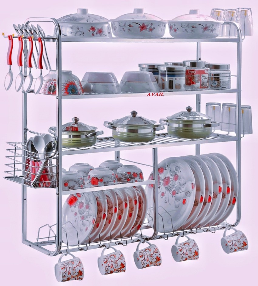 Latest Kitchen plate Rack price in India