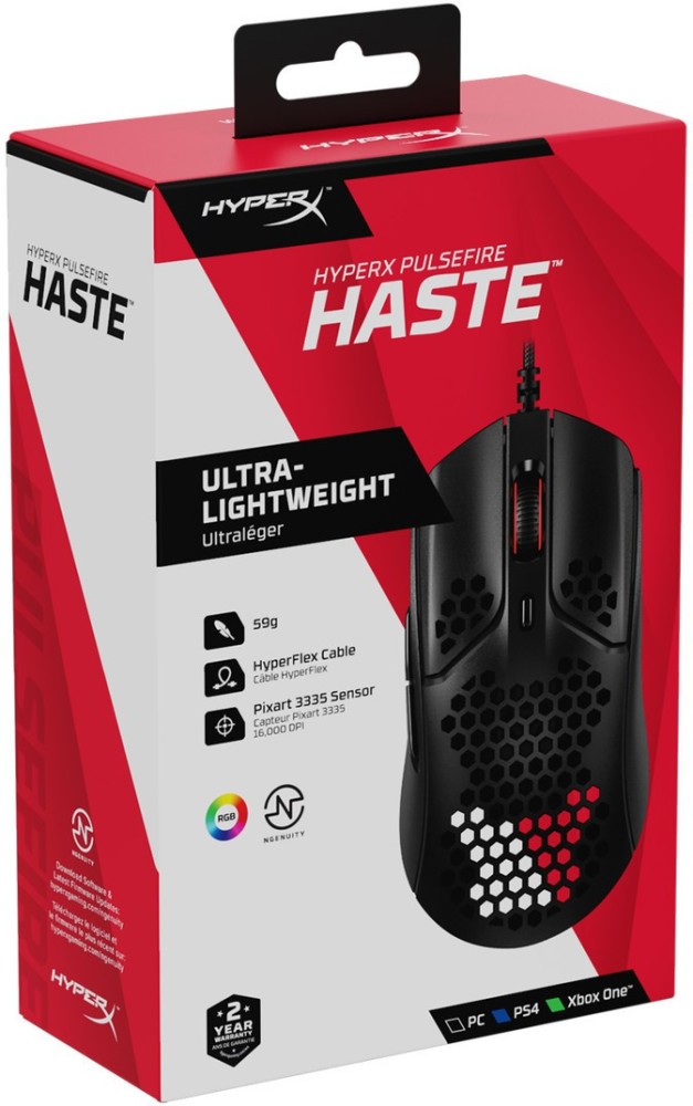 HyperX Pulsefire Haste 2 - Gaming Mouse, Ultra Lightweight, 53g, Preci
