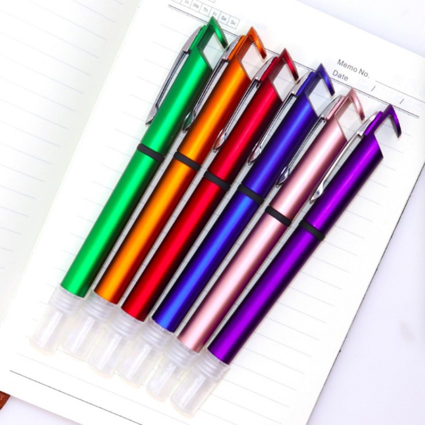 50 Pack Multicolor Ballpoint Fun Pens 0.5mm 6-in-1 Rainbow