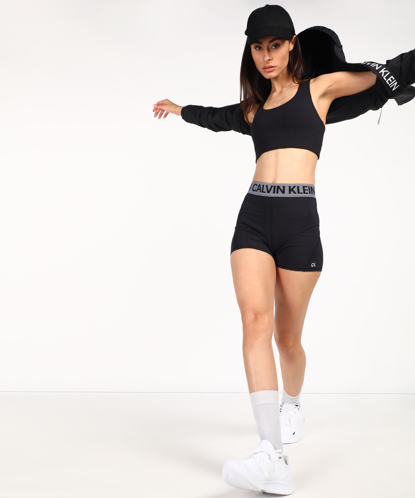 Calvin Klein Jeans Solid Women Black Sports Shorts Buy Calvin