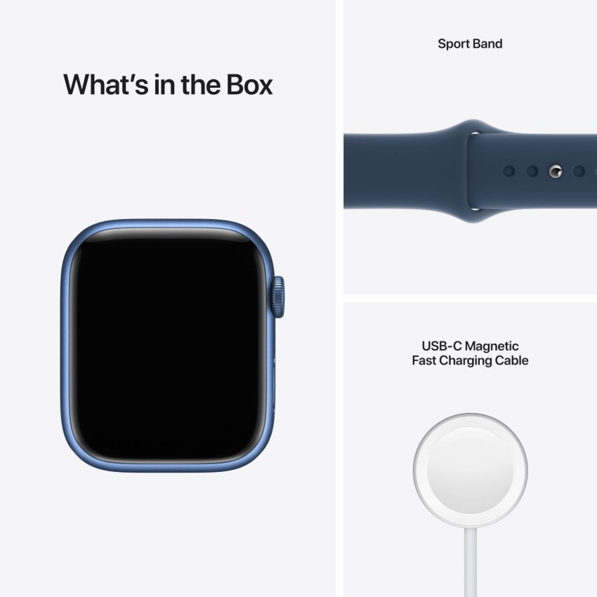 Apple Watch Series7 (GPS, 45mm) - Blue Aluminium Case with Abyss 