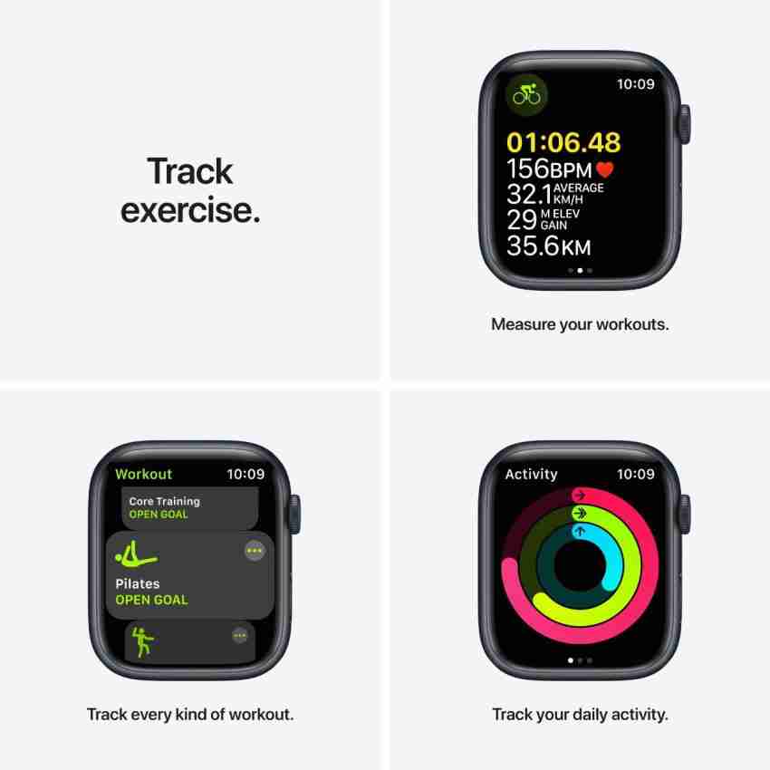 Apple Watch Series7 (GPS, 45mm) - Midnight Aluminium Case with Midnight  Sport Band Price in India - Buy Apple Watch Series7 (GPS, 45mm) - Midnight  Aluminium Case with Midnight Sport Band online at Flipkart.com