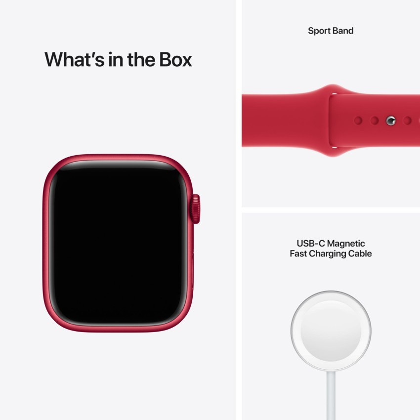 Apple Watch Series7 (GPS-45mm) Aluminium Case-(PRODUCT)Sport Band Price in  India - Buy Apple Watch Series7 (GPS-45mm) Aluminium Case-(PRODUCT)Sport  Band online at Flipkart.com