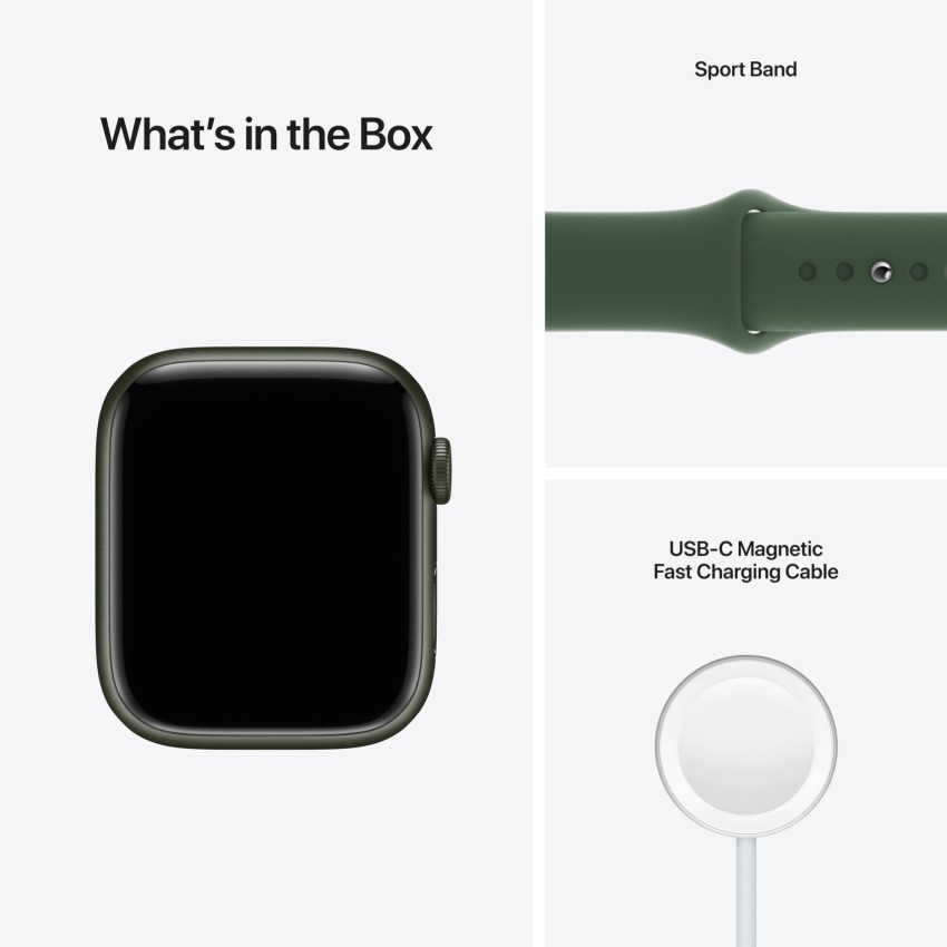 Apple Watch Series7 (GPS+Cellular-45mm)Green Aluminium Case-Clover Sport  Band Price in India - Buy Apple Watch Series7 (GPS+Cellular-45mm)Green  Aluminium Case-Clover Sport Band online at Flipkart.com