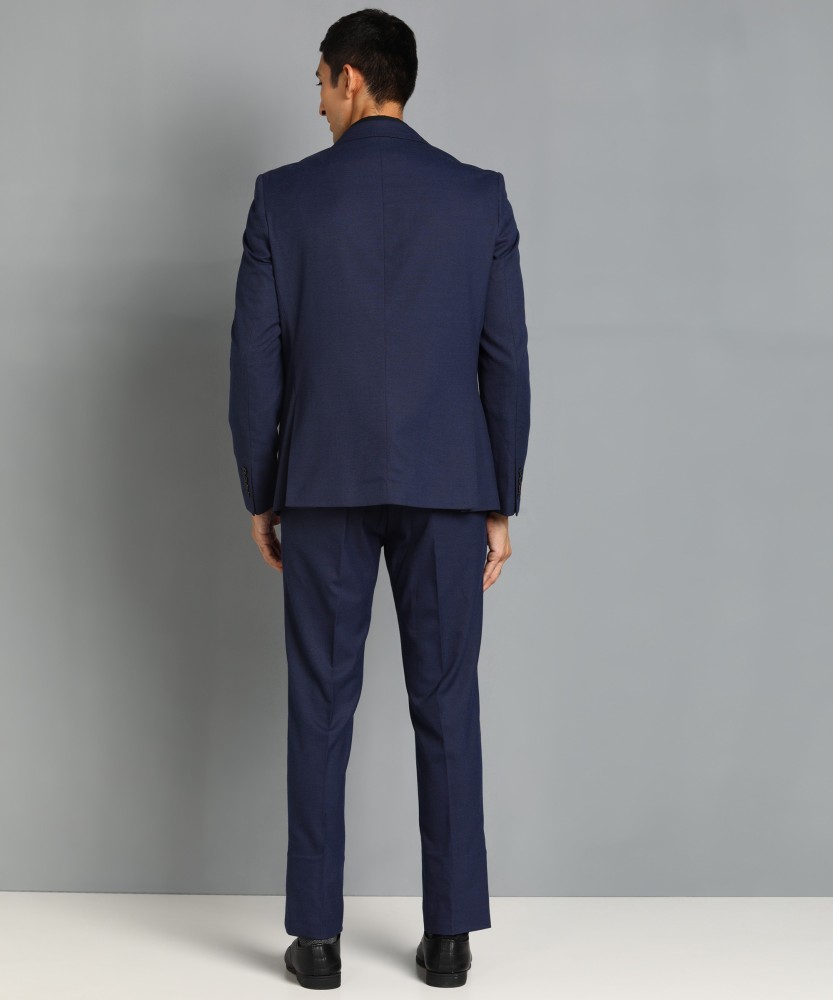 Linen Multitude 6X Blue Textured Formal Suit - Peter