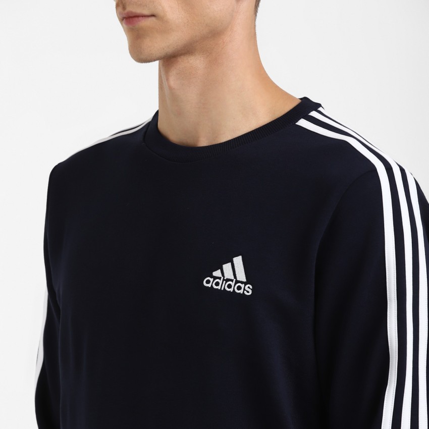 ADIDAS Full Sleeve Striped Men Sweatshirt - Buy ADIDAS Full Sleeve 