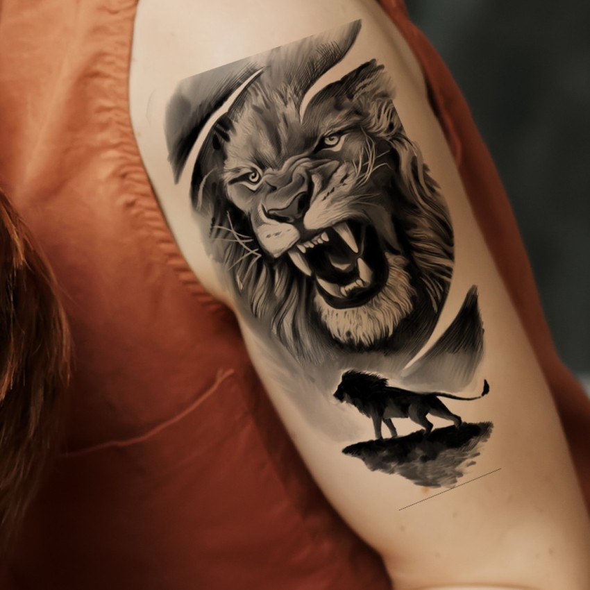 komstec Meaningful Tattoos For Men Lion Animal Temporary Body Tattoo  Waterproof Sticker  Price in India Buy komstec Meaningful Tattoos For Men  Lion Animal Temporary Body Tattoo Waterproof Sticker Online In India