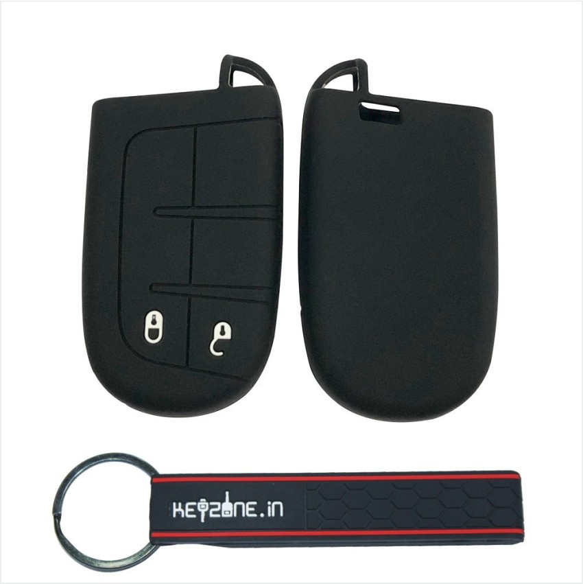 Keyzone TPU Key Cover and Keychain For Jeep : Compass, Trailhawk Smart