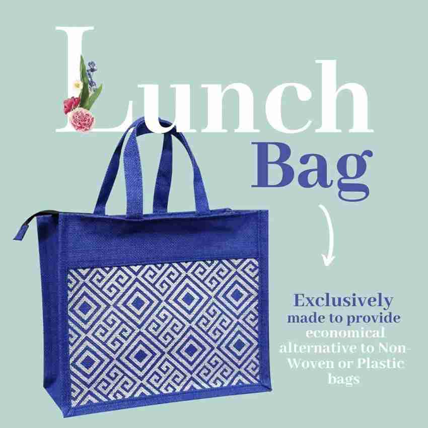 Dasvilla Multipurpose Unisex Jute Lunch/Tiffin Bag with  Bottle Holder Lunch Bag - Lunch Bag
