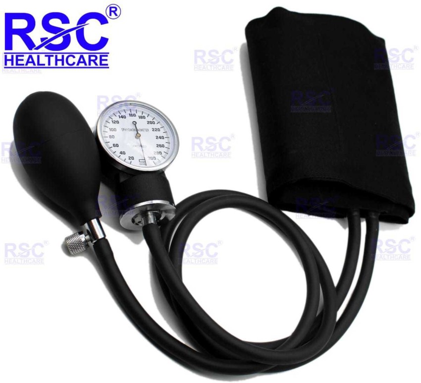 rsc healthcare Clock Dial Type Black Aneroid Palm Manual Professional  Sphygmomanometer & Pressure Gauge Blood Pressure