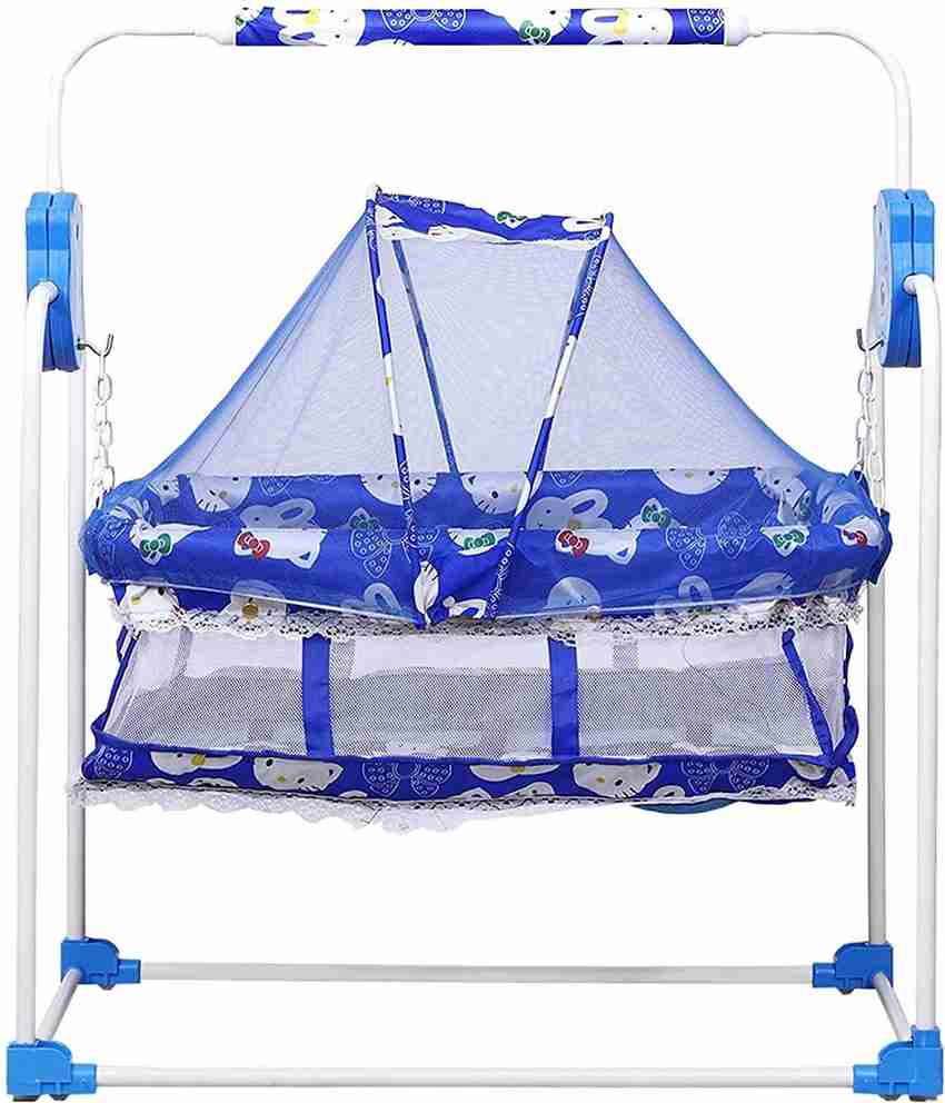 GREYHOUSE New Born Baby Sleep Swing Cradle Jhula Palna Bed C.P