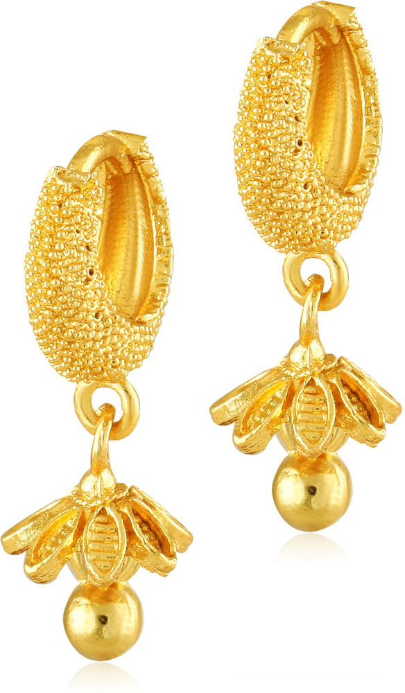 Gold basket earrings designs Clearance