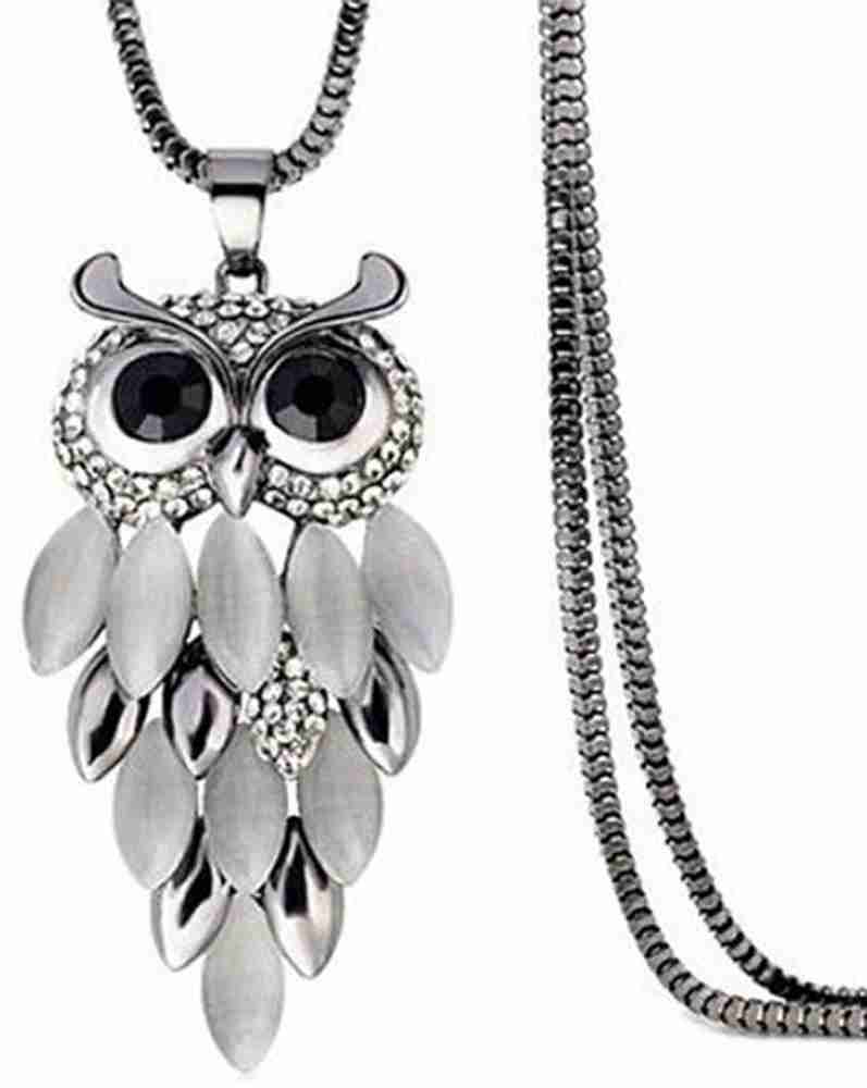 Metal cheap owl necklace