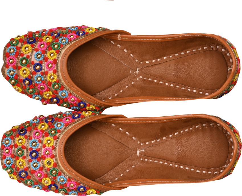 Punjabi jutti Beautiful Multicolor Flowered Jutti Handcraft Party Wear For Women Buy Punjabi jutti Beautiful Multicolor Flowered Jutti Handcraft Party Wear For Women Online at Best Price Shop