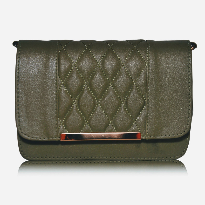 Coloris Green Sling Bag Stylish sling bag with golden chain green Price in India Flipkart