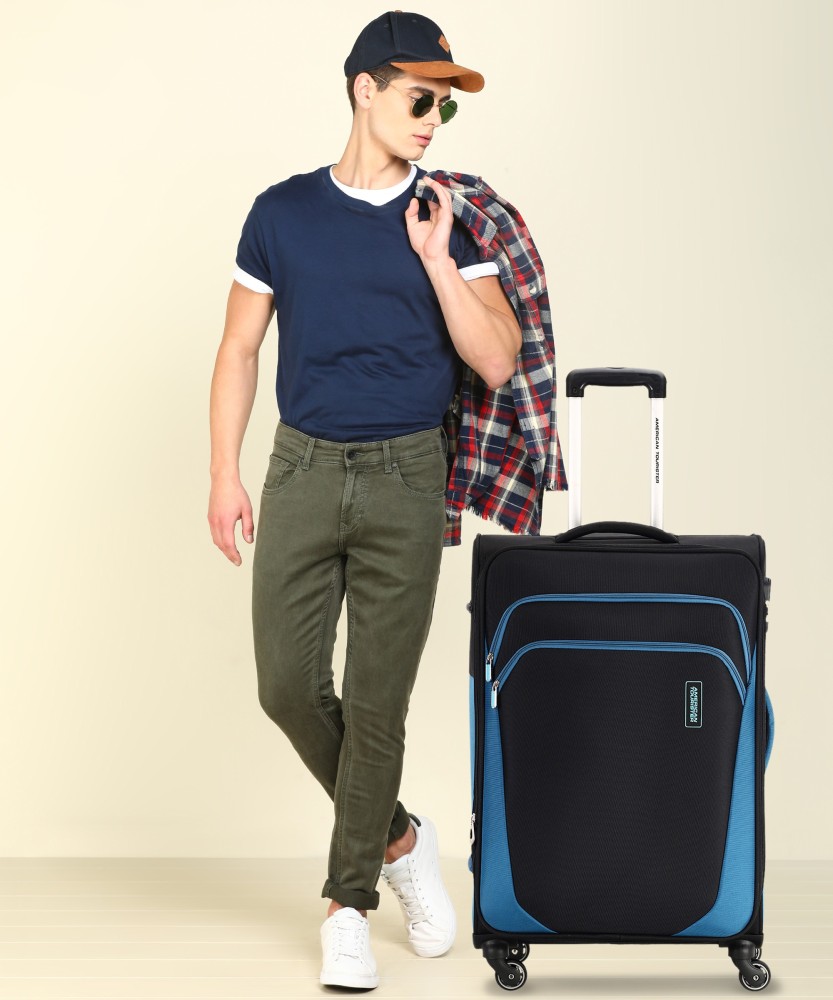 Buy American Tourister Trolley Bag For Travel, KANSAS 80 Cms Polyester  Softsided Large Check-in Luggage Bag, Suitcase For Travel