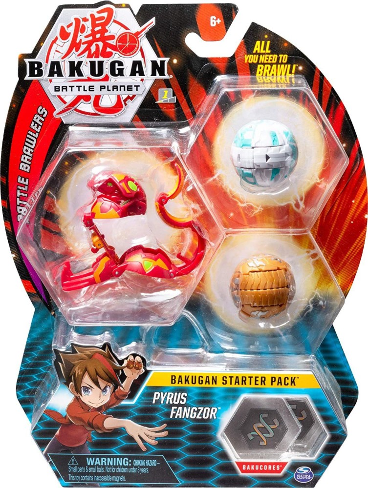Bakugan Starter Pack 3 Pack, Pyrus Fangzor, Collectible Transforming  Creatures, for Ages 6 & Up - Starter Pack 3 Pack, Pyrus Fangzor,  Collectible Transforming Creatures, for Ages 6 & Up . Buy