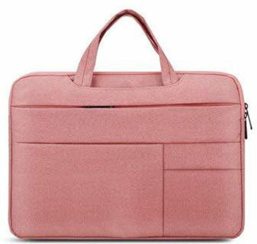 KRAPTICK Original Unisex 13 14 Inch Classic Laptop Sleeve Bag Case Cover with Handle Pink Laptop Bag KRAPTICK Flipkart