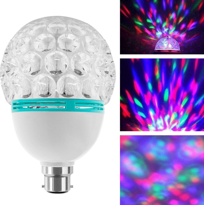 Triangle Ant ™Pineapple 3W RGB Colorful Auto Rotating E27 Base LED