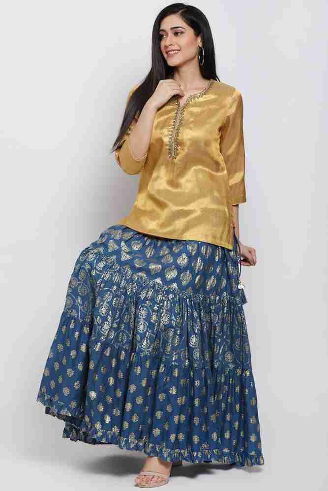 BIBA Solid Women A line Blue Skirt Buy BIBA Solid Women A line Blue Skirt Online at Best Prices in India Flipkart