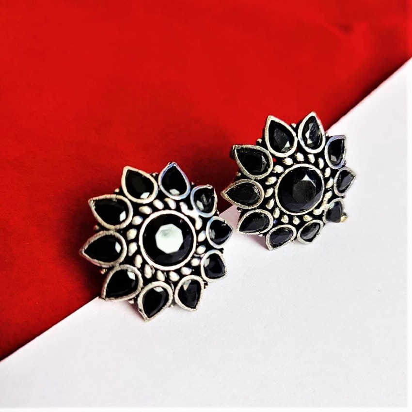 Buy Black Flower Earrings Online Best Prices