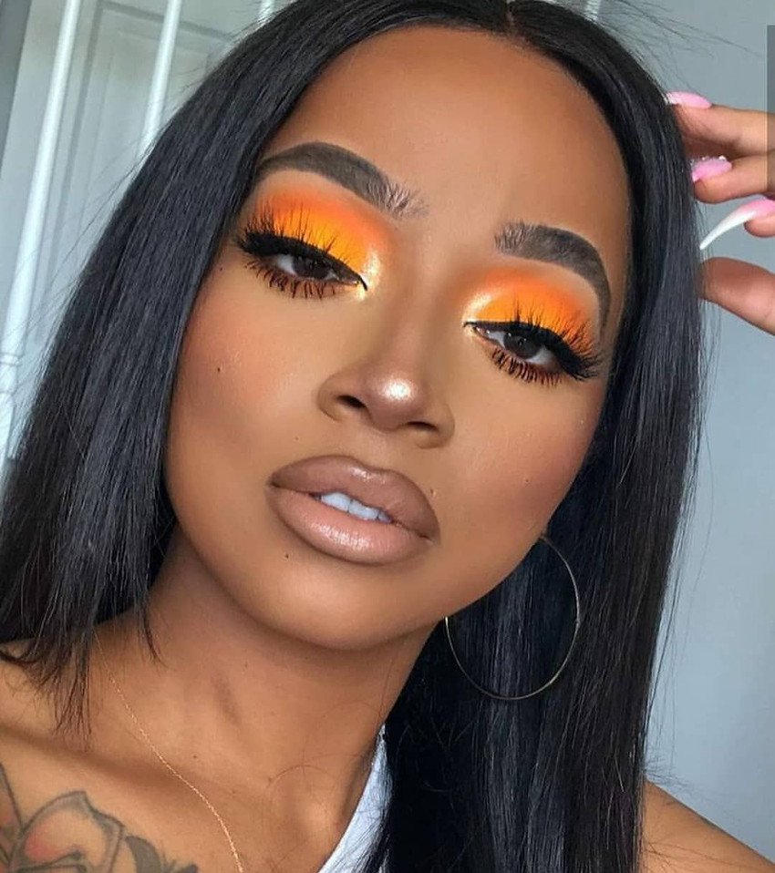 Orange eyeshadow sale