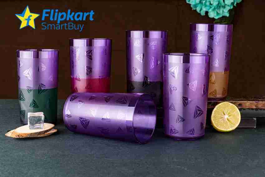 Flipkart SmartBuy (Pack of 6) Clear Prism With Morpicch Designe